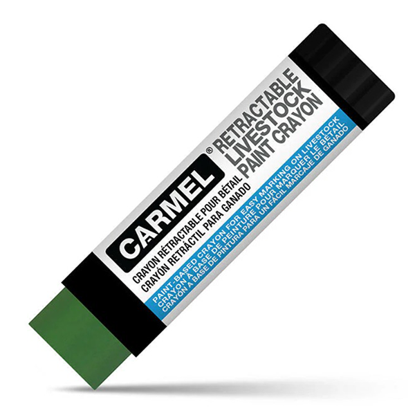 crayon de color verde para ganado