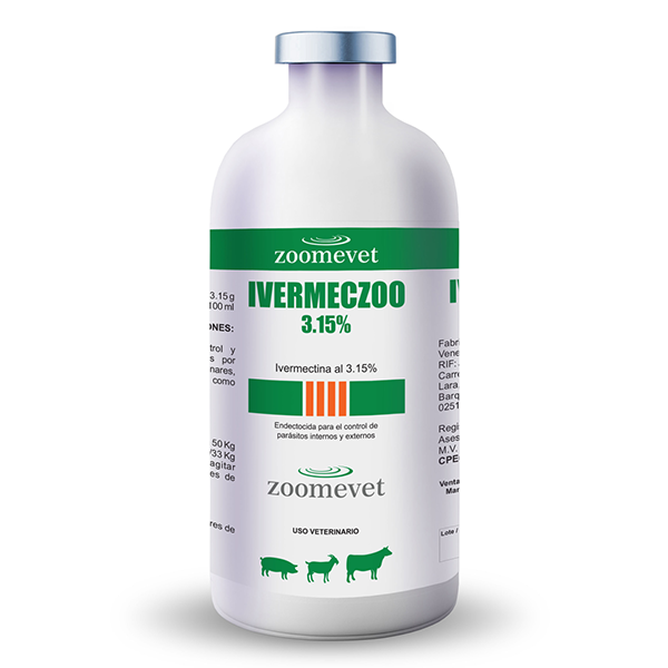 envase de Ivermeczoo, ivermectina al 3.15%